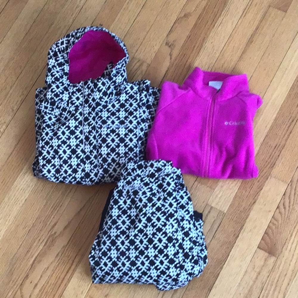 Bundle Columbia interchange bugaboo ski Jacket, Snow pants & fleece coat